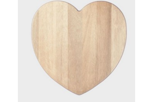 TABUA CORAÇÃO 30X30 CM EUCALIPTO REF-335