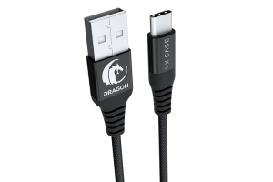 CABO USB TIPO C / TIPO C VX CASE DRAGON - PRETO