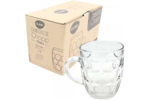 CONJUNTO 2 CANECAS CHOPP VIDRO 470ML REF-CK2938