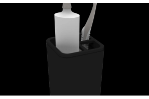 PORTA ESCOVA PRETO/CHUMBO REF-09000013315