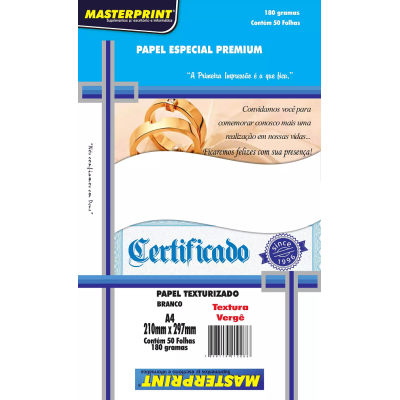 PAPEL TEXTURIZADO VERGE 180G 50FLS COD.302070004