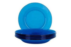 PRATO FUNDO VIDRO AZUL REF-VD65