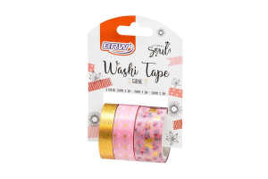 FITA ADESIVA WASHI TAPE SHINE ROSA REF-WT0401