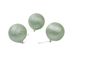 BOLA NATAL C/GLITER C/3 6 CM REF-66972006