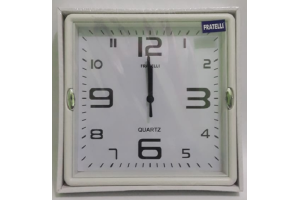 RELOGIO DE PAREDE QUADRADO 22,5CM PT/BC REF-CO9118578