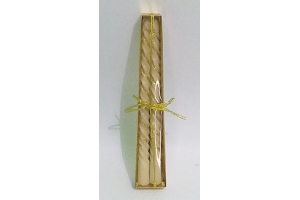 VELA ESPIRAL LINHA GLITTER BOX C2 25CM DOURADO REF-47570-152