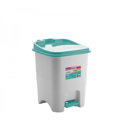 LIXEIRA QUADRADA PEDAL 7L REF-0353
