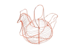 CESTA PORTA OVO GALINHA ROSE G COD.CO842567