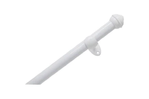 KIT VARAO CORTINA ACO ALPHA 1,5M PALHA 19MM REF-225