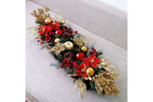 ARRANJO PARA MESA DE JANTAR NATALINO 6O CM REF-047