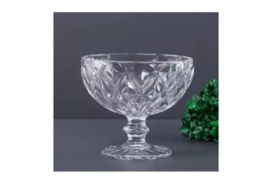 TACA PRA SORVETE DE VIDRO TRANSPARENTE ESCAMA UNIDADE 335ML 6PCS REF-SK20026