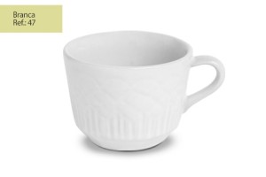 XICARA CHA RELEVO BRANCA REF-47