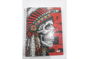 CADERNO 10X1 SKULL 200 FOLHAS