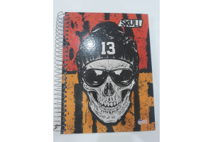 CADERNO 12X1 SKULL 240 FLS