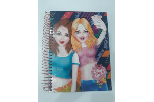CADERNO 15X1 WHATS GIRL 300 FOLHAS