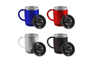 CANECA 450ML ACO E PLASTICO REF-CB1124