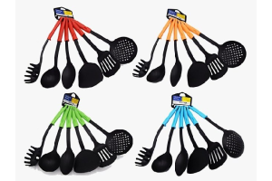 UTENS PLAST P/COZ 30CM 6PÇS REF-7065