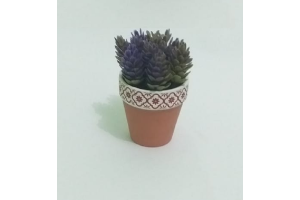 ARRANJO CATTAIL COM POTE DECORADO REF-46976-009