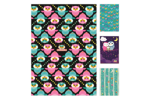 CADERNO CAPA DURA 96 FLS 1X1 CORUJAS REF-1902000