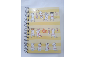 B/A CADERNO CAPA DURA 240 FLS 12X1 CUT CATS REF-5547