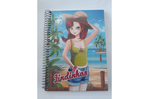 CADERNO CAPA DURA 96 FLS 1X1 LINDINHAS