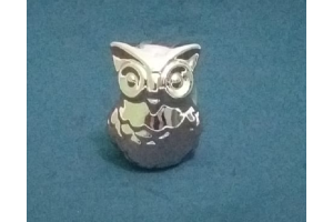 ADORNO CORUJA CERAMICA METALICO ROSE REF-47615-562