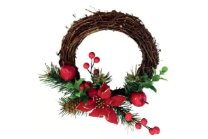 GUIRLANDA  BICO PAPAGAIO  C/ PINHA VERMELHO REF- 17351001